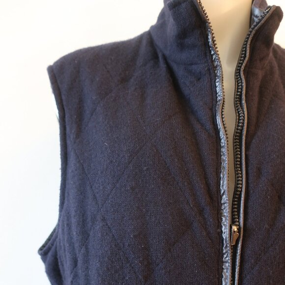 Mens ZeroSettanta Studio Navy Wool Blend Mixed Media Reversible Vest 54 US/44 CO - Picture 5 of 16
